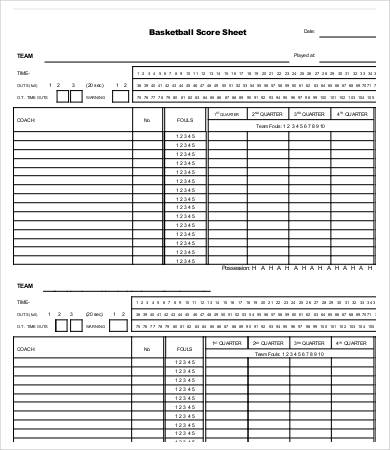15 Printable Basketball Scorebook Sheets: Ultimate Coaching Tool