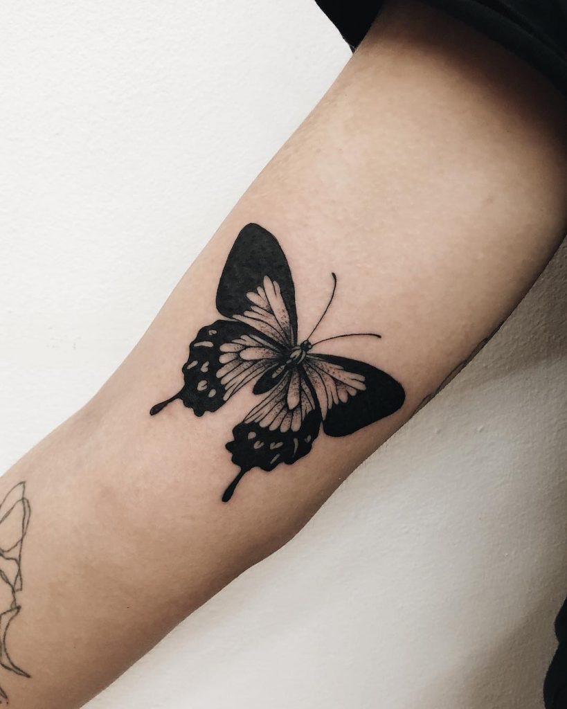 Butterfly Tattoo Black