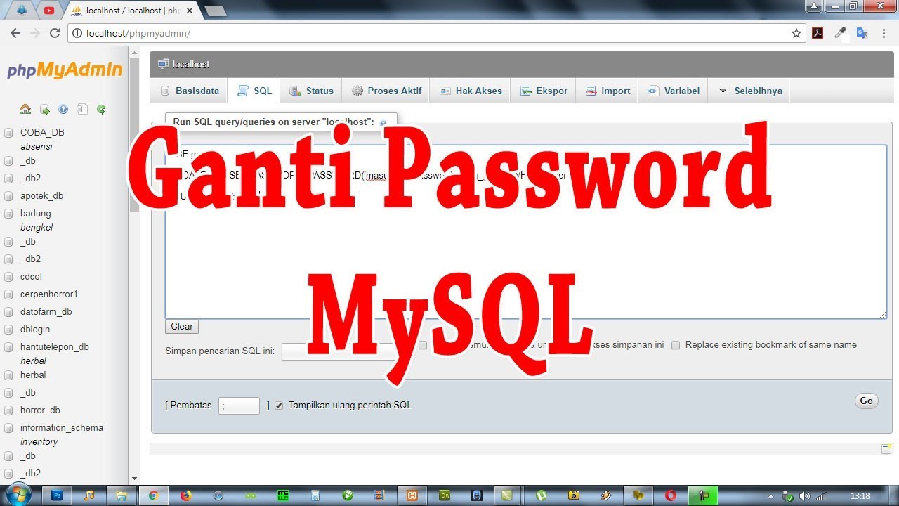 Cara Mengganti Password Mysql Windows 10 Terbaru 2020 Youtube Cara Mengganti Password Mysql Windows 10 Terbaru 2020 Youtube