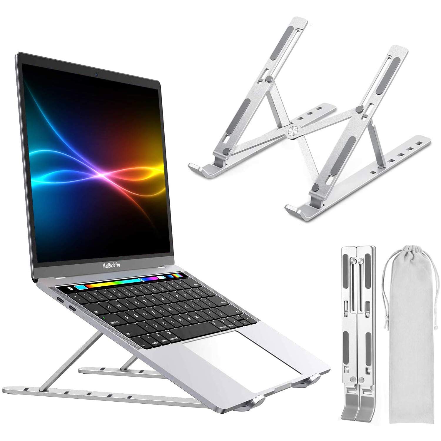 Claw Portable Laptop Stand With Carry Pouch 6 Adjustable Height Angles Claw Portable Laptop Stand With Carry Pouch 6 Adjustable Height Angles