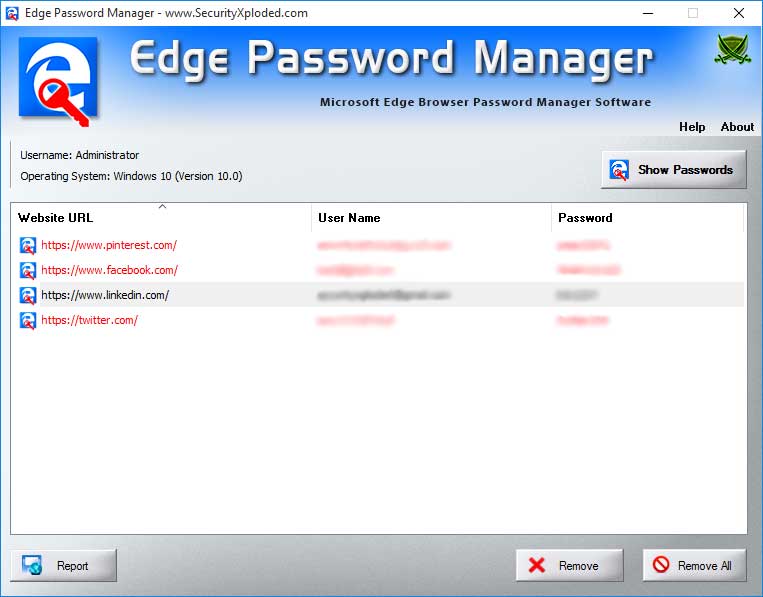 Database Password Recovery Showing Recovered Passwords Database Password Recovery Showing Recovered Passwords