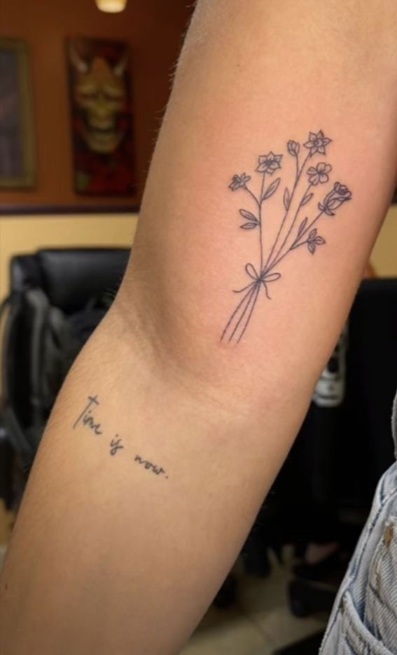 Flower Tattoos On Arm With Names At Joyce Hartmann Blog Flower Tattoos On Arm With Names At Joyce Hartmann Blog