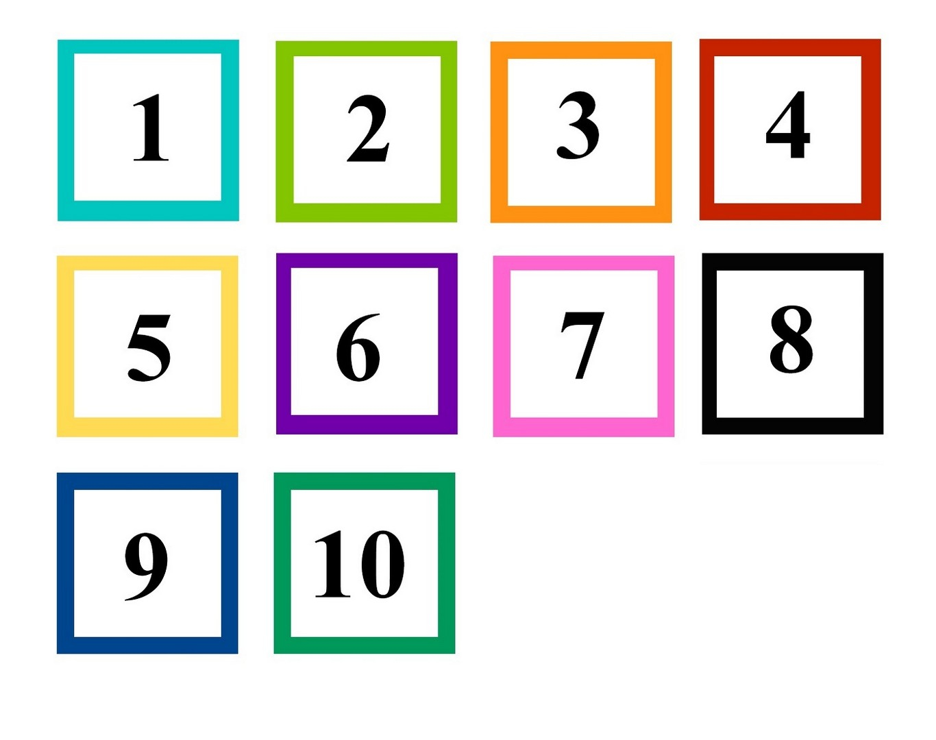 Free Printable Numbers