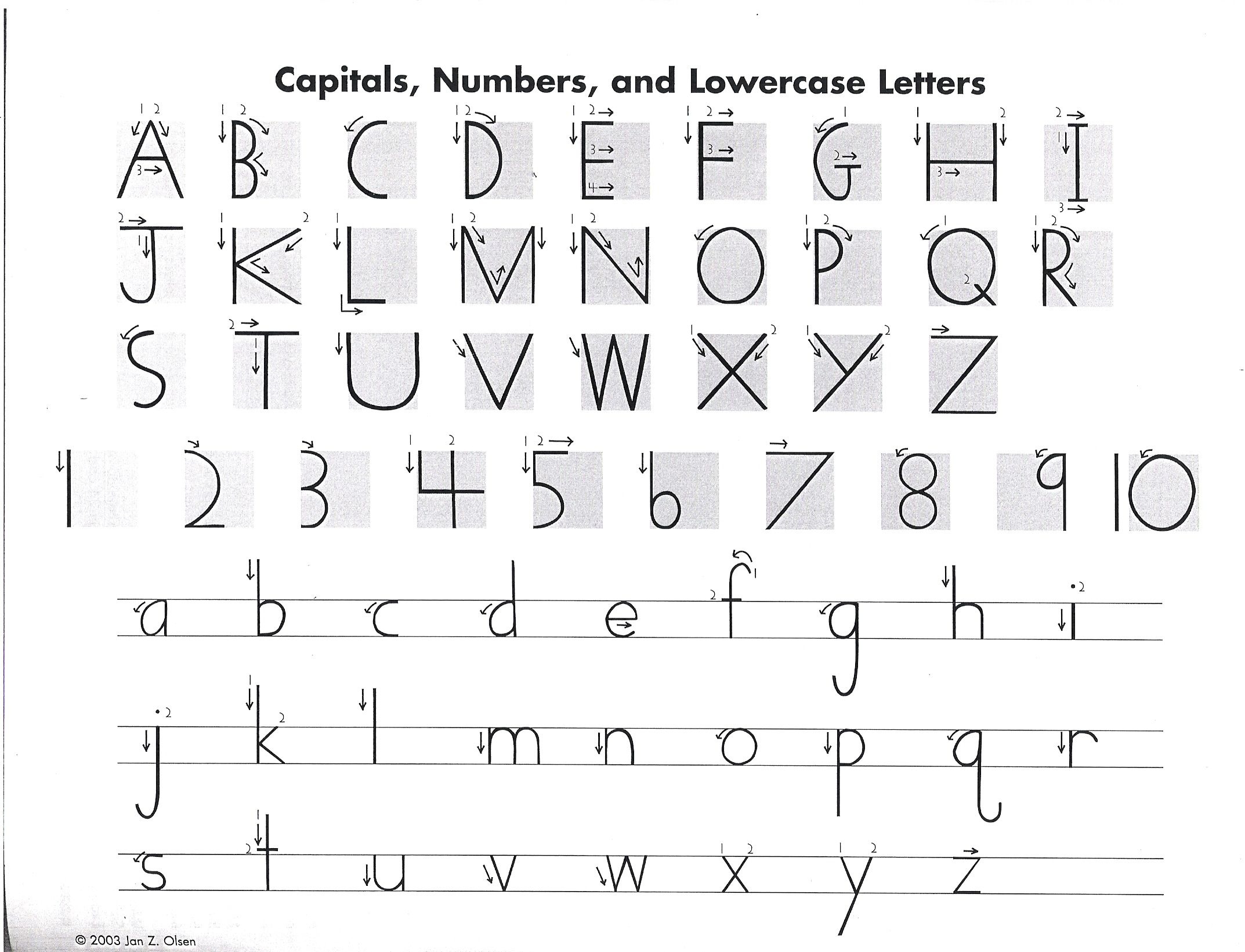 Handwriting Without Tears Free Printables
