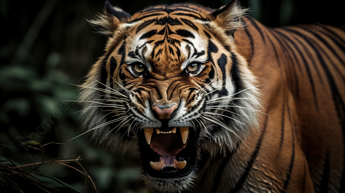 Mean Tiger Face Mean Tiger Face