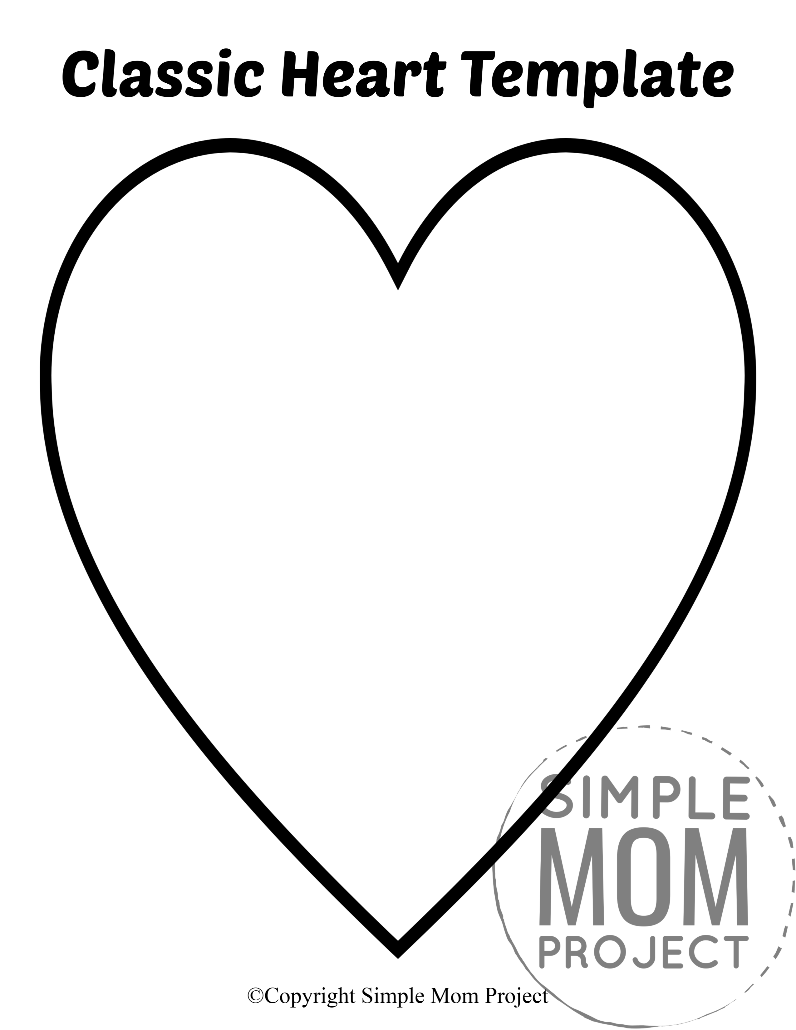 Printable Heart Templates Free