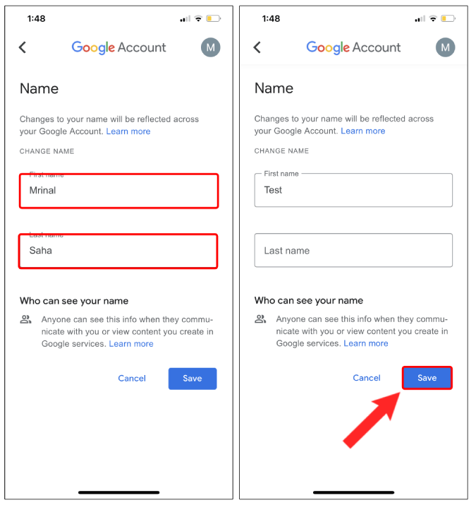 Remove Name From Gmail Email