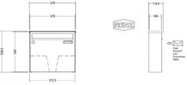 Renz Briefkastenanlage Aufputz Classic Basic B Kastenformat Renz Briefkastenanlage Aufputz Classic Basic B Kastenformat