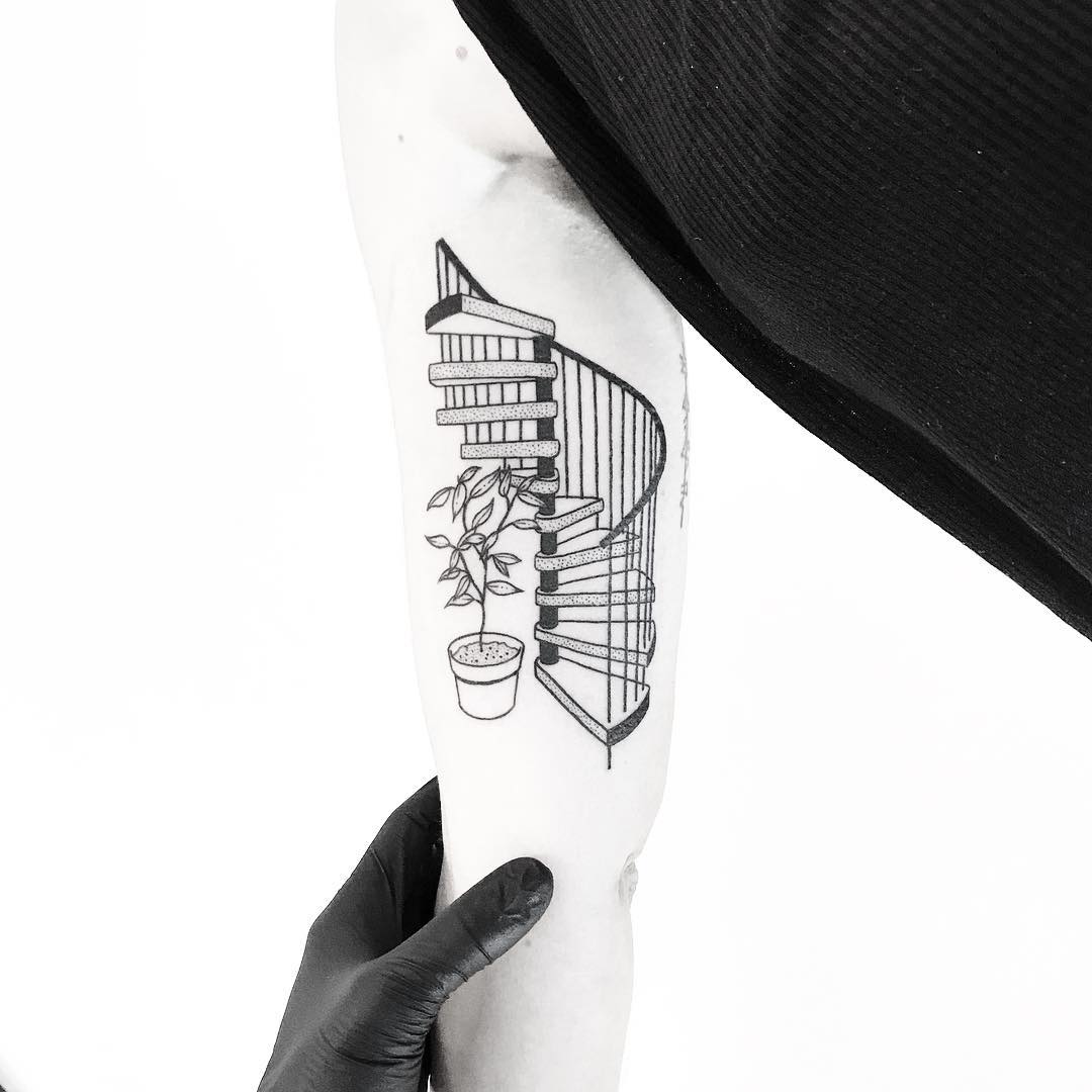 Share More Than 64 Spiral Staircase Tattoo Super Hot In Eteachers Share More Than 64 Spiral Staircase Tattoo Super Hot In Eteachers