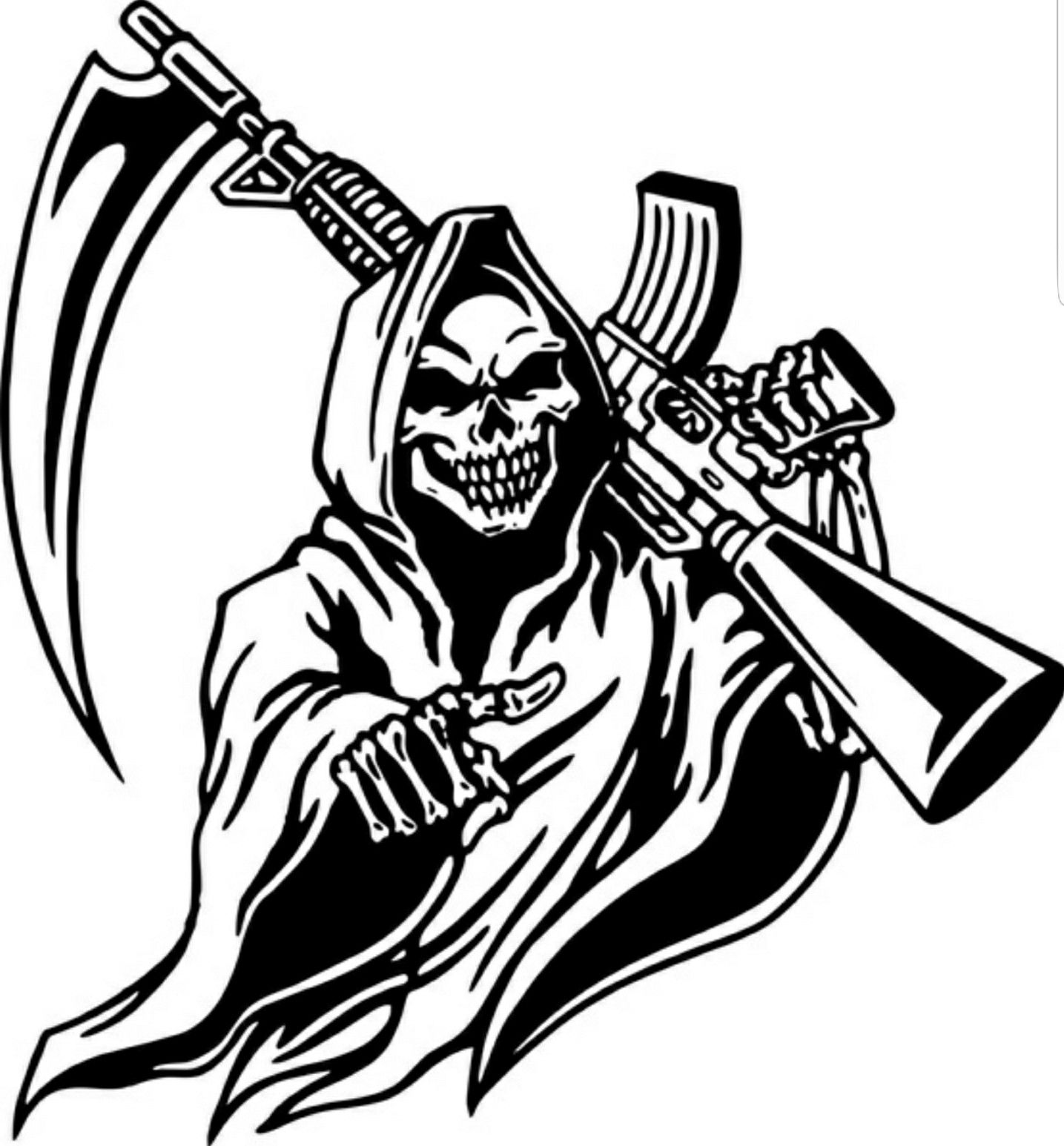 Silueta De La Santa Muerte Tattoo Silueta De La Santa Muerte Tattoo