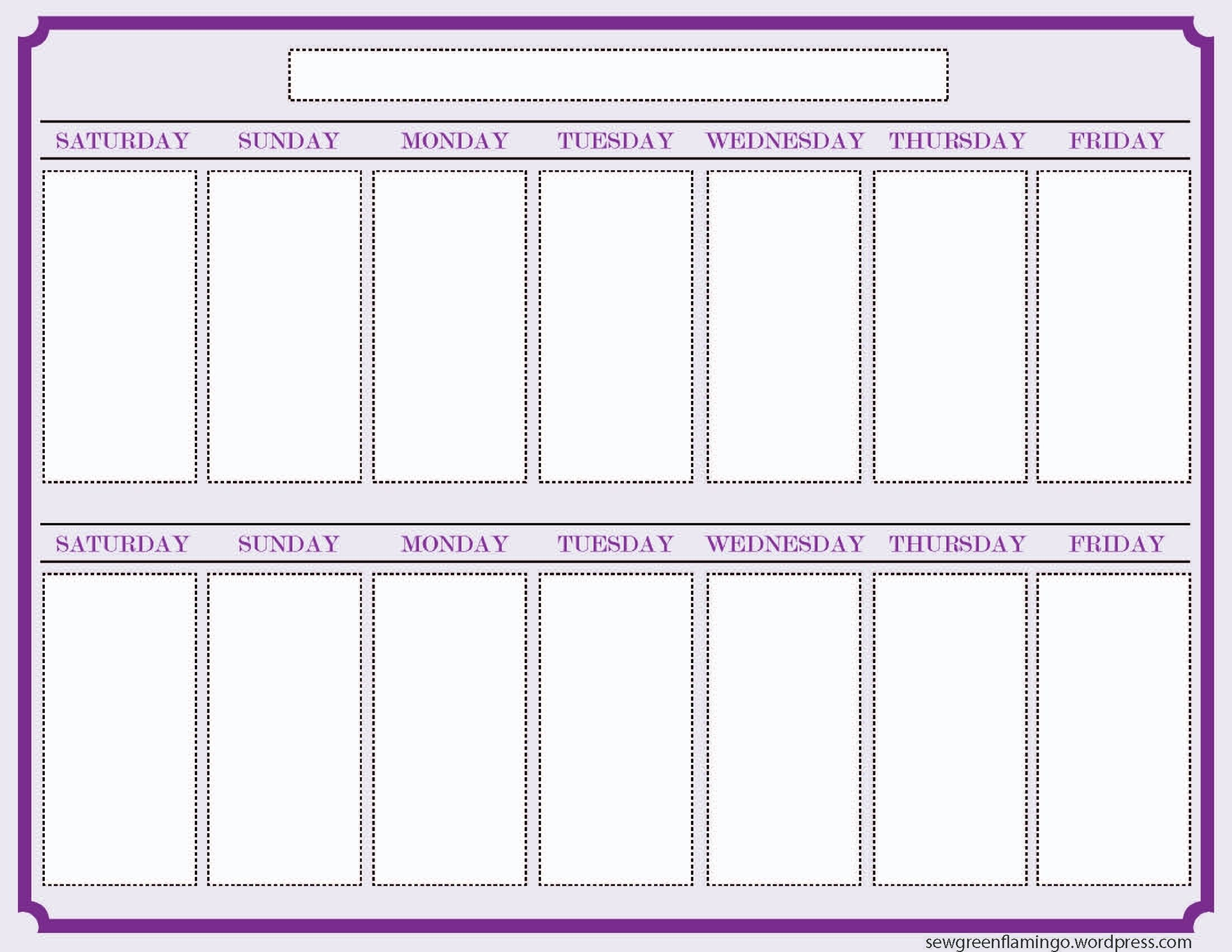 Two Week Printable Planner Calendar Printables Free Templates Two Week Printable Planner Calendar Printables Free Templates