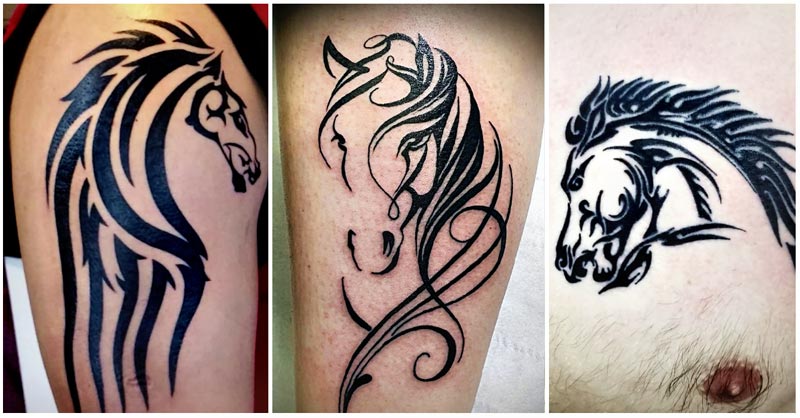 Updated 20 Spirited Tribal Horse Tattoos Updated 20 Spirited Tribal Horse Tattoos
