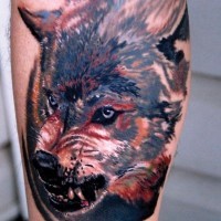 Wolf With Red Eyes In Woods Tattoo Tattooimages Biz Wolf With Red Eyes In Woods Tattoo Tattooimages Biz
